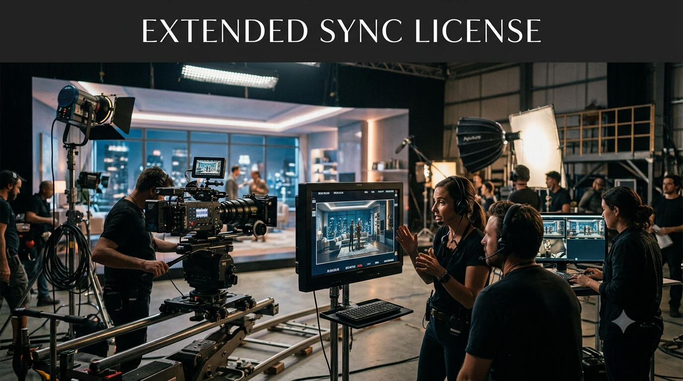 Extended sync license for film, television, brand advertising, and commercial campaigns